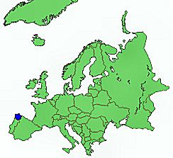 Situación de Galicia en Europa